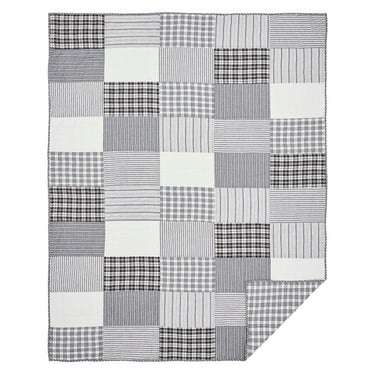 Sawyer Mill Black Twin Quilt 68Wx86L VHC Brands - The Fox Decor